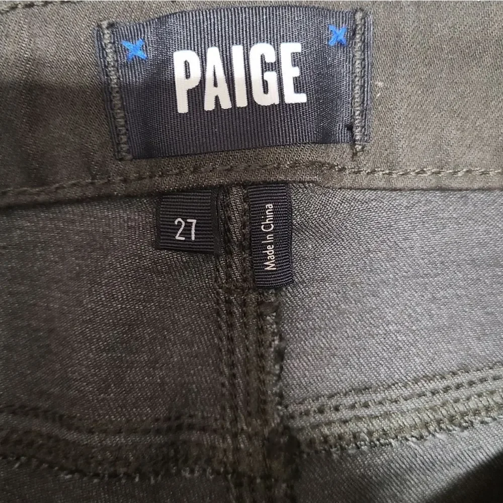 Paige Cropped Claudine Glitter Sparkle Jeans - Picture 6 of 10
